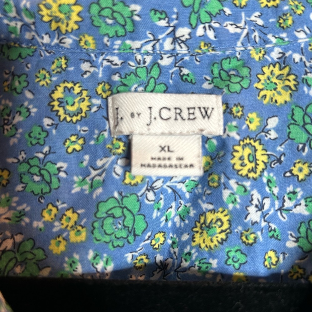J. Crew Blue Floral Button-down Shirt - Picture 2 of 4